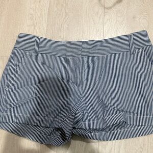 J. Crew Navy and White Striped Women's Shorts